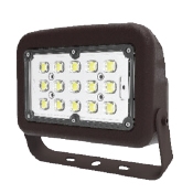ProLED Select Flood; 50W, Field Selectable CCT: 3000K, 4000K, 5000K; 120-277V, Yoke Mount